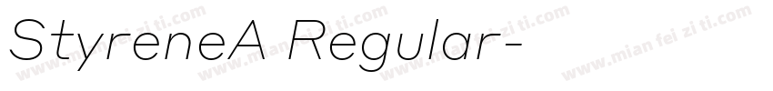 StyreneA Regular字体转换